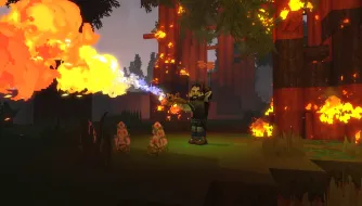 Hytale Goblin Flamethrower silahı ve ateş yayılım mekaniği